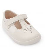 Start-Rite Puzzle White Patent T-bar Shoes