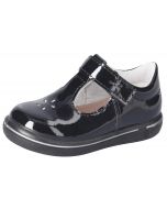 Ricosta Pepino Winona Black Patent T-bar Shoes