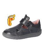 Ricosta Aya Black Barefoot School Shoes