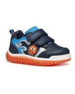 Geox Lightyloo Navy Orange Trainers