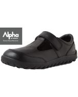 Bobux Alpha Becky Black Barefoot School Shoes