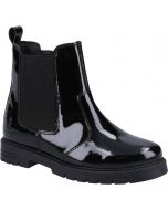 Hush Puppies Laura Black Patent Chelsea Boots