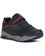 Geox Pavel Navy Red Trainers