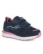 Geox Fastics Navy Pink Trainers