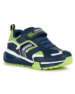 Geox Bayonyc Navy Lime Lights Trainers