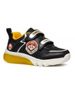 Geox Ciberdron Mario Black Yellow Trainers