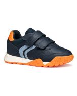 Geox Rann-E Blue Orange Trainers