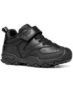 Geox Buller Lace Black Leather School Shoes
