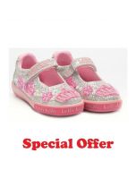 Lelli Kelly Victoria Silver Glitter Canvas Shoes