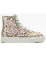 Lelli Kelly Emerald Mid Gold Glitter Canvas Baseball Boots