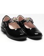 Lelli Kelly Blossom LK8312 Black Patent Changeable Strap School Shoes