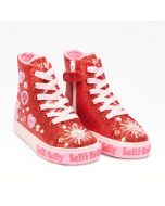 Lelli Kelly Dafne Mid Red Glitter Baseball Boots
