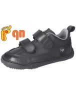 Ricosta Qnuffs Ahorn Black Leather Barefoot School Shoes