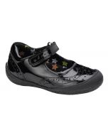 Hush Puppies Rina Black Patent School Shoes