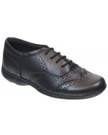 Term Eleanor Lace Black School Shoes
