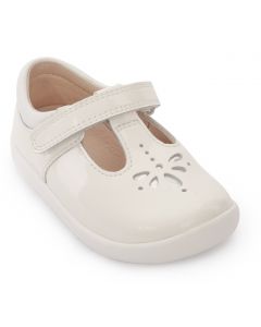 Start-Rite Puzzle White Patent T-bar Shoes