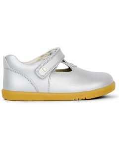 Bobux I-walk Louise Silver Shimmer T-bar Shoes