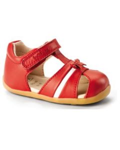 Bobux Step Up Peek-a-bow Red Sandals