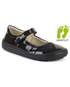 Froddo Barefoot G3140191-1 Nina H Black Patent School Shoes