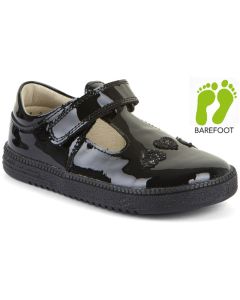Froddo Barefoot G3140197-1 Loop Sandra Black Patent School Shoes