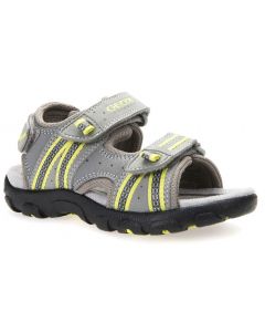Geox Strada Grey Lime Sandals