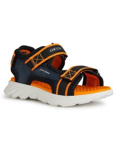 Geox Airadyum Navy Orange Sandals