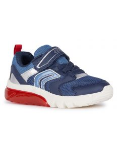 Geox Ciberdron Navy Red Trainers