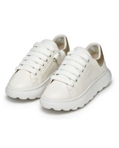 Geox Puffypop White Platinum Trainers