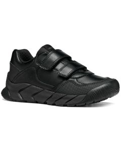 Geox Flexyper Pro Black School Shoes