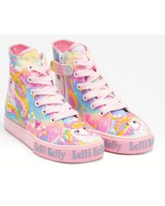 Lelli Kelly Unicorn Rainbow Mid Pink Baseball Boots