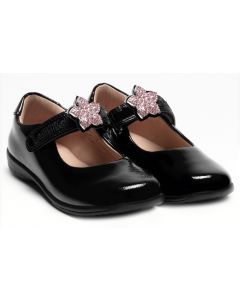 Lelli Kelly Daisy 2 LKSO8471 F Fitting Black Patent School Shoes