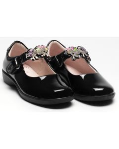 Lelli Kelly Blossom LK8312 Black Patent Changeable Strap School Shoes