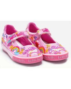 Lelli Kelly Unicorn Pink Canvas Shoes