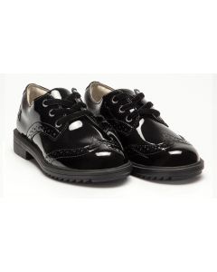 Lelli Kelly Dara Lace Black Patent School Shoes