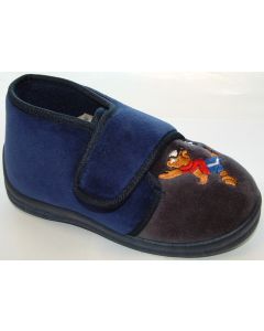 Sleepers Billie Navy Grey Slippers