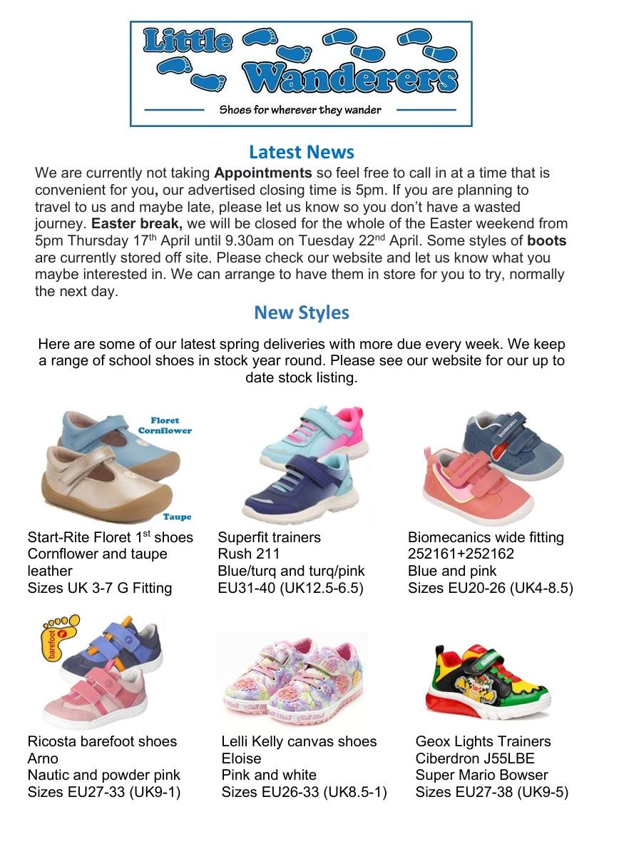 Little Wanderers in store news this April