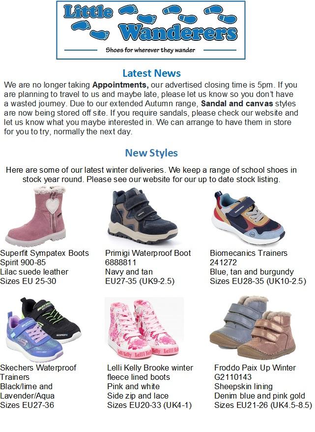 Little Wanderers in store news this January