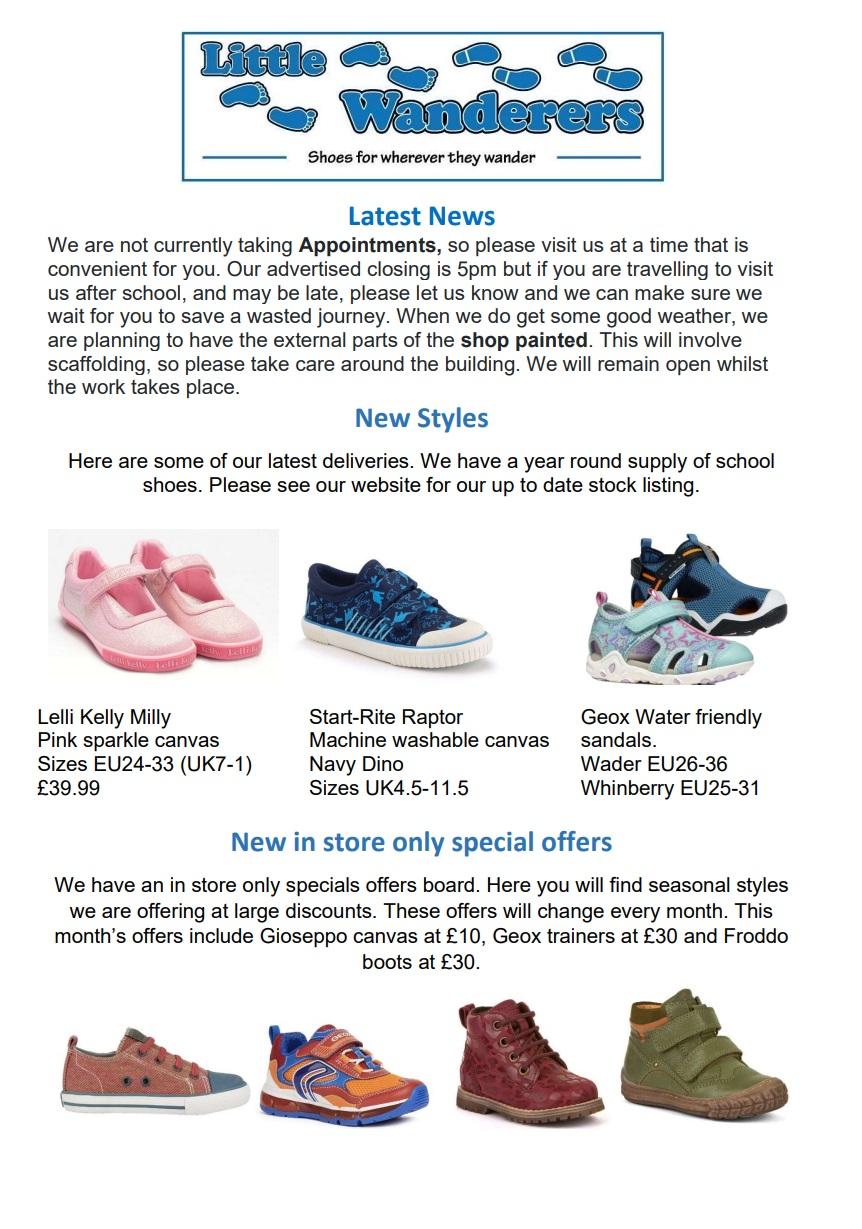 Little Wanderers In-store News for June